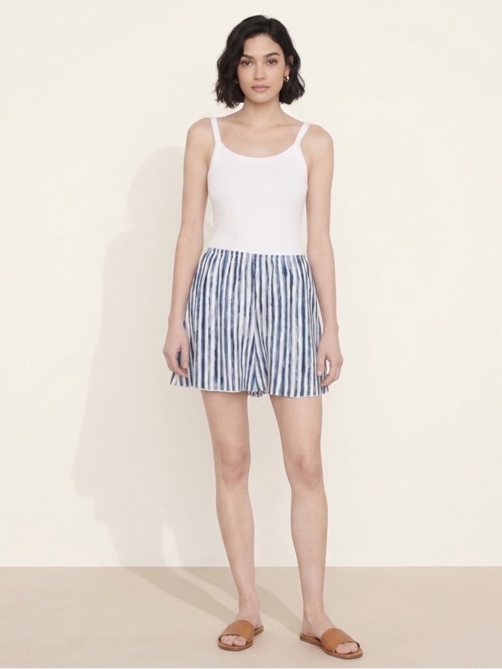 Vince Coastal Blue Painterly Striped Shorts Size XS/TP